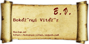 Bokányi Vitéz névjegykártya